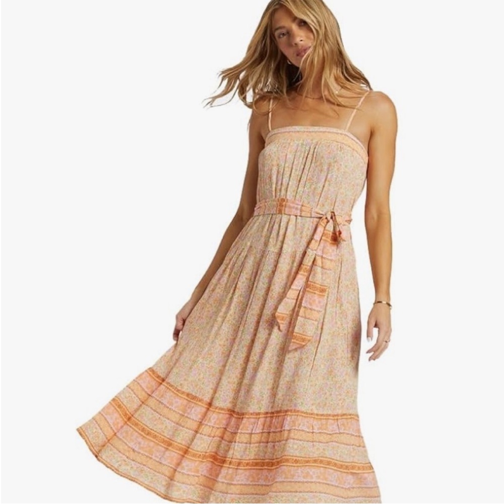 Billabong Peach and Cream Sundress NWT
